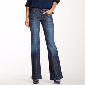 Citizens Of Humanity Faye Dark Wash Low Waist Full Leg Flare Jean Classic Fit